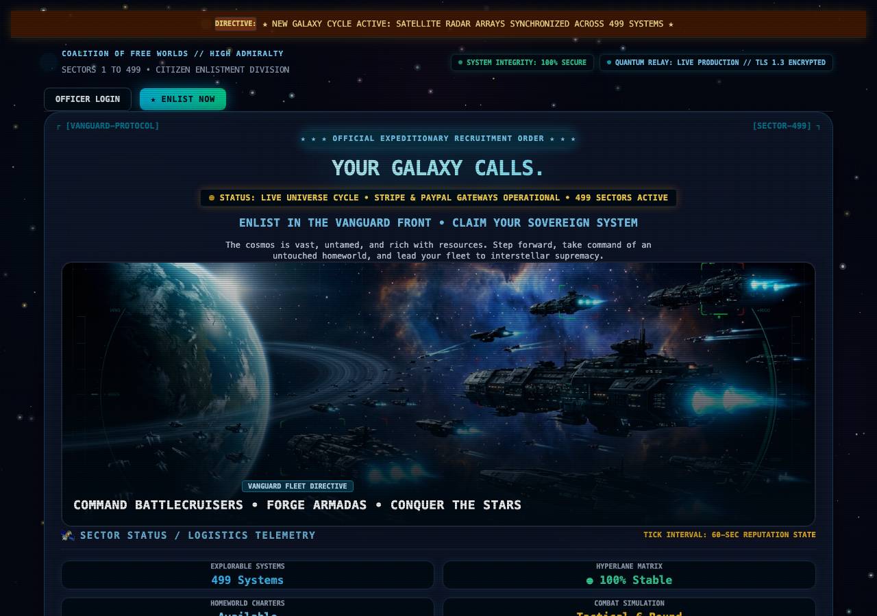 Screenshot of vanguardfront.online taken by the zone census on 2026-10-08