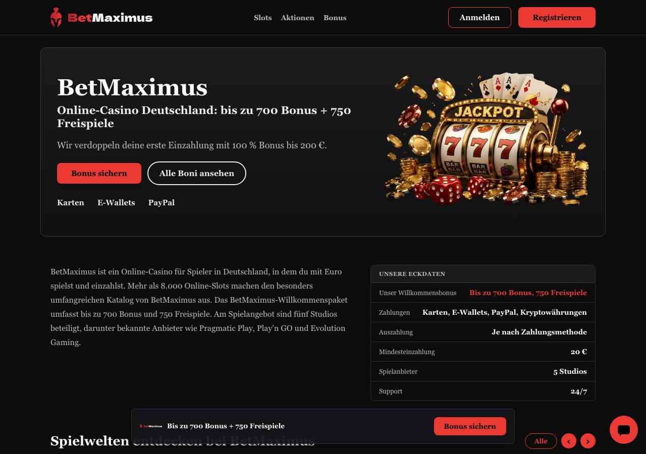 Screenshot of casinobetmaximus.com taken by the zone census on 2026-10-10