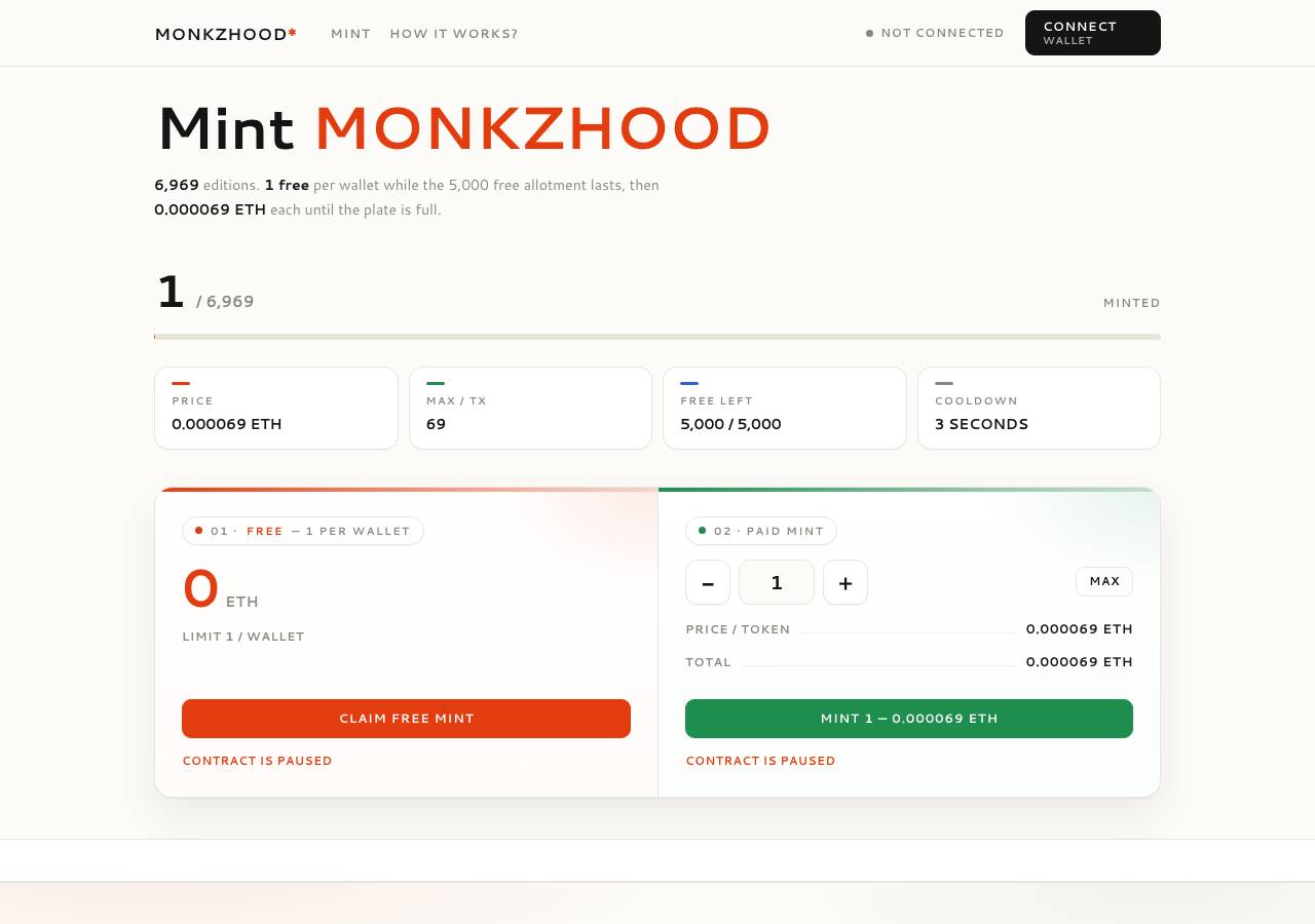 Screenshot of monkzhood.fun taken by the zone census on 2026-10-10