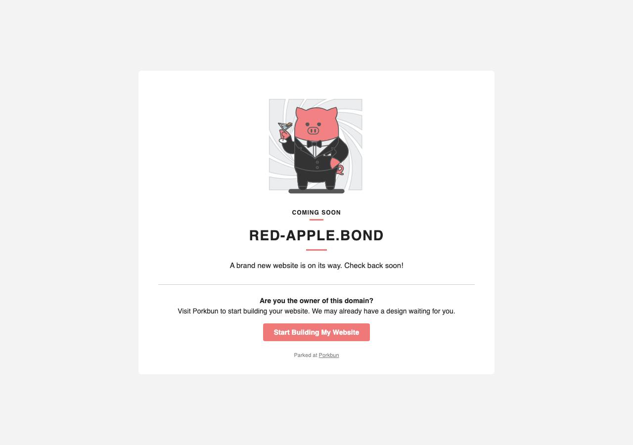 Screenshot of red-apple.bond taken by the zone census on 2026-10-10