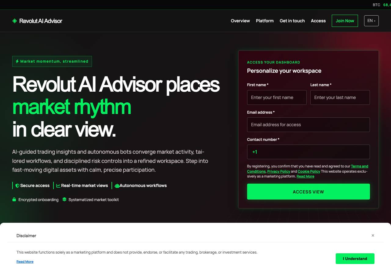 Screenshot of revoluta-ai-dvisor.digital taken by the zone census on 2026-10-10