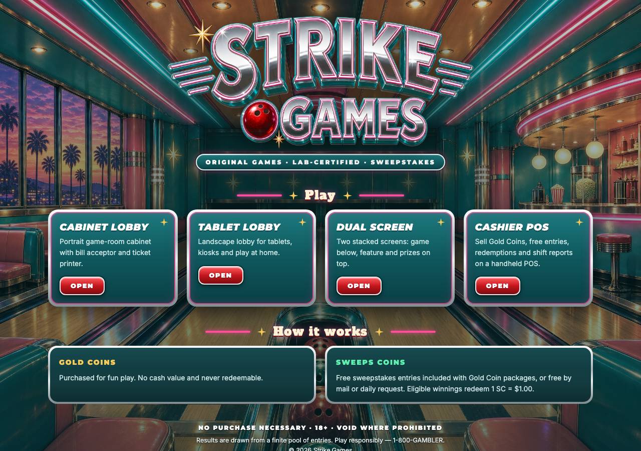 Screenshot of strike.games taken by the zone census on 2026-10-10