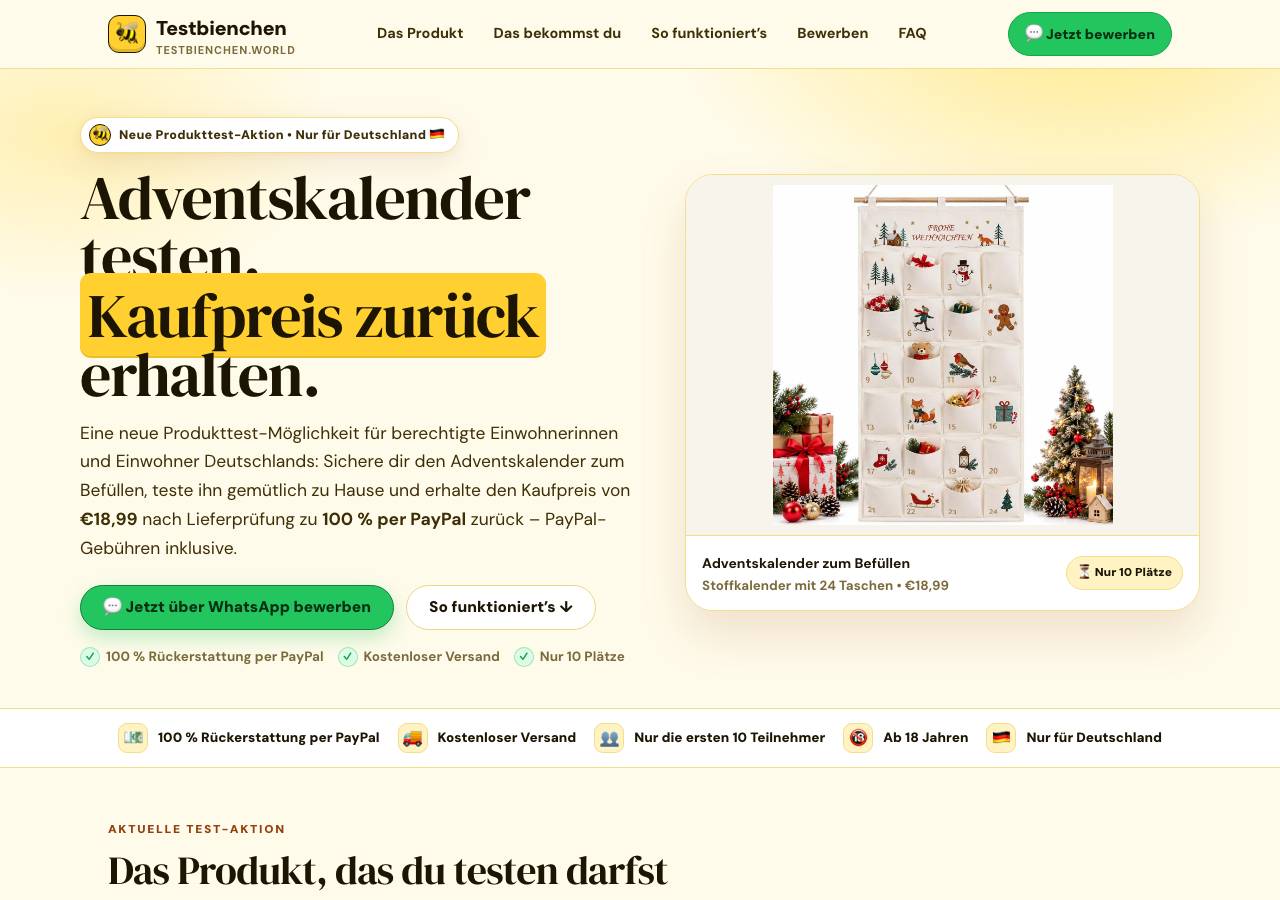 Screenshot of testbienchen.world taken by the zone census on 2026-10-10