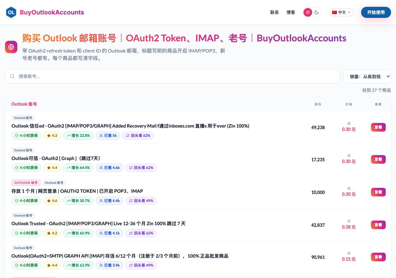 Screenshot of buyoutlookaccounts.com taken by the zone census on 2026-10-13