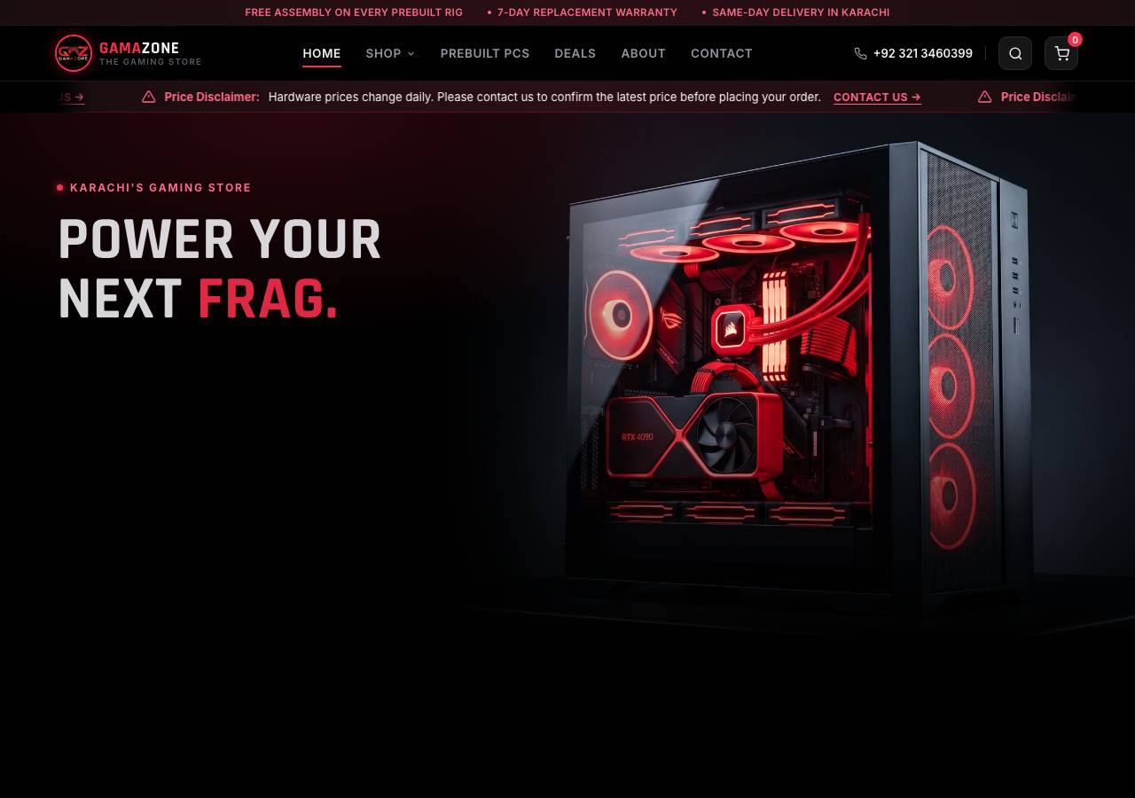 Screenshot of gamazone.store taken by the zone census on 2026-10-13