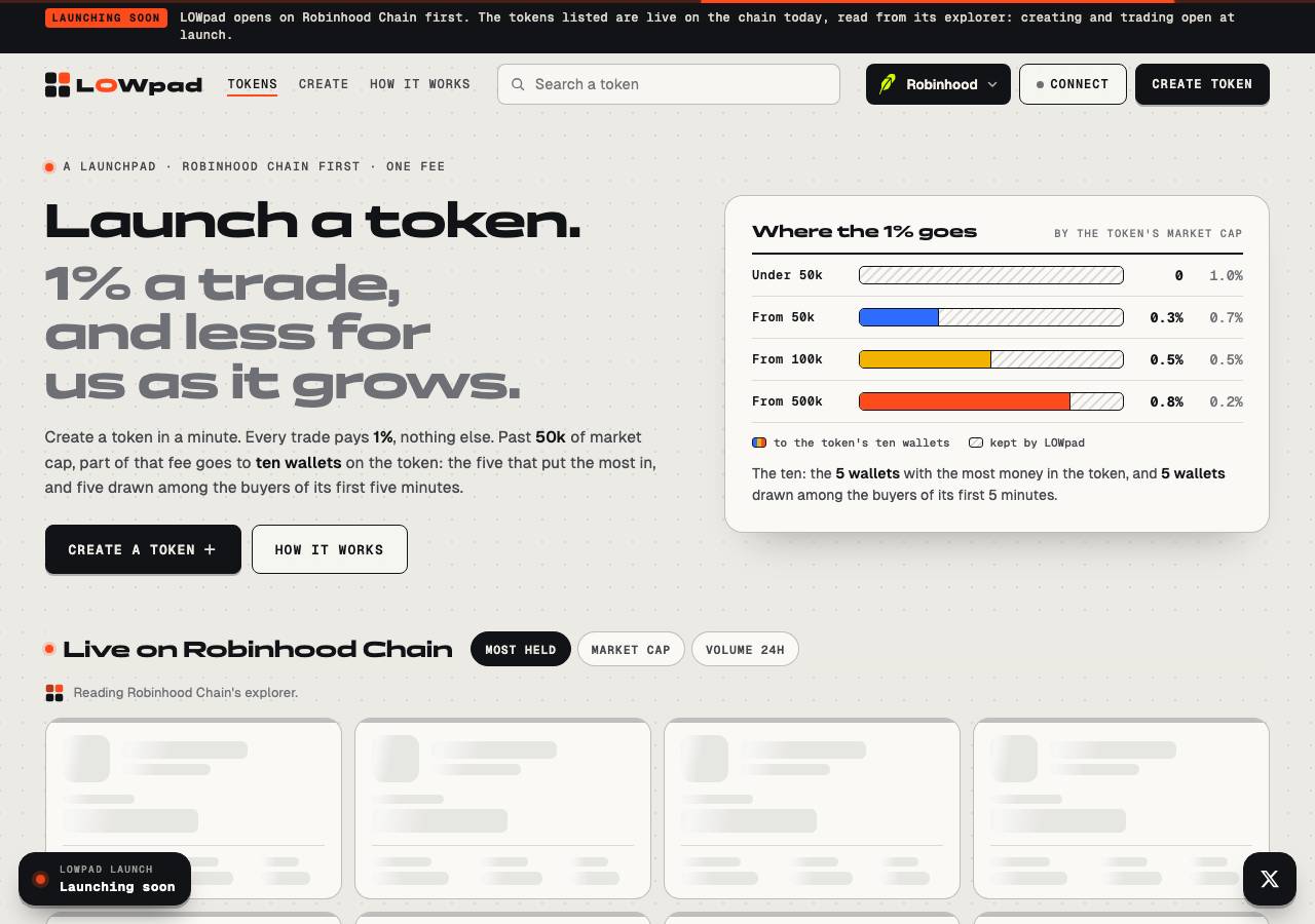 Screenshot of lowpad.fun taken by the zone census on 2026-10-13