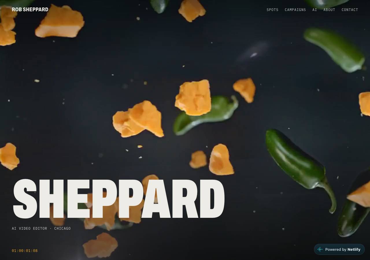 Screenshot of robsheppard.video taken by the zone census on 2026-10-13