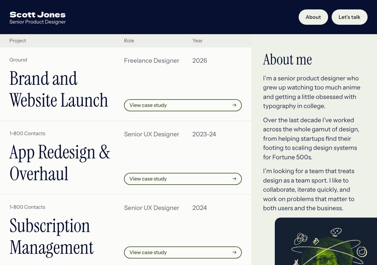 Screenshot of scottjones.design taken by the zone census on 2026-10-13