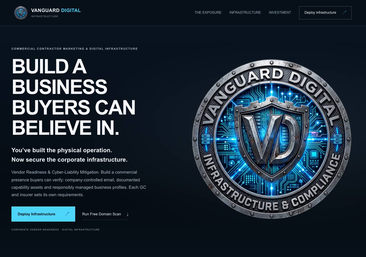 Screenshot of vanguarddigital.world taken by the zone census on 2026-10-13