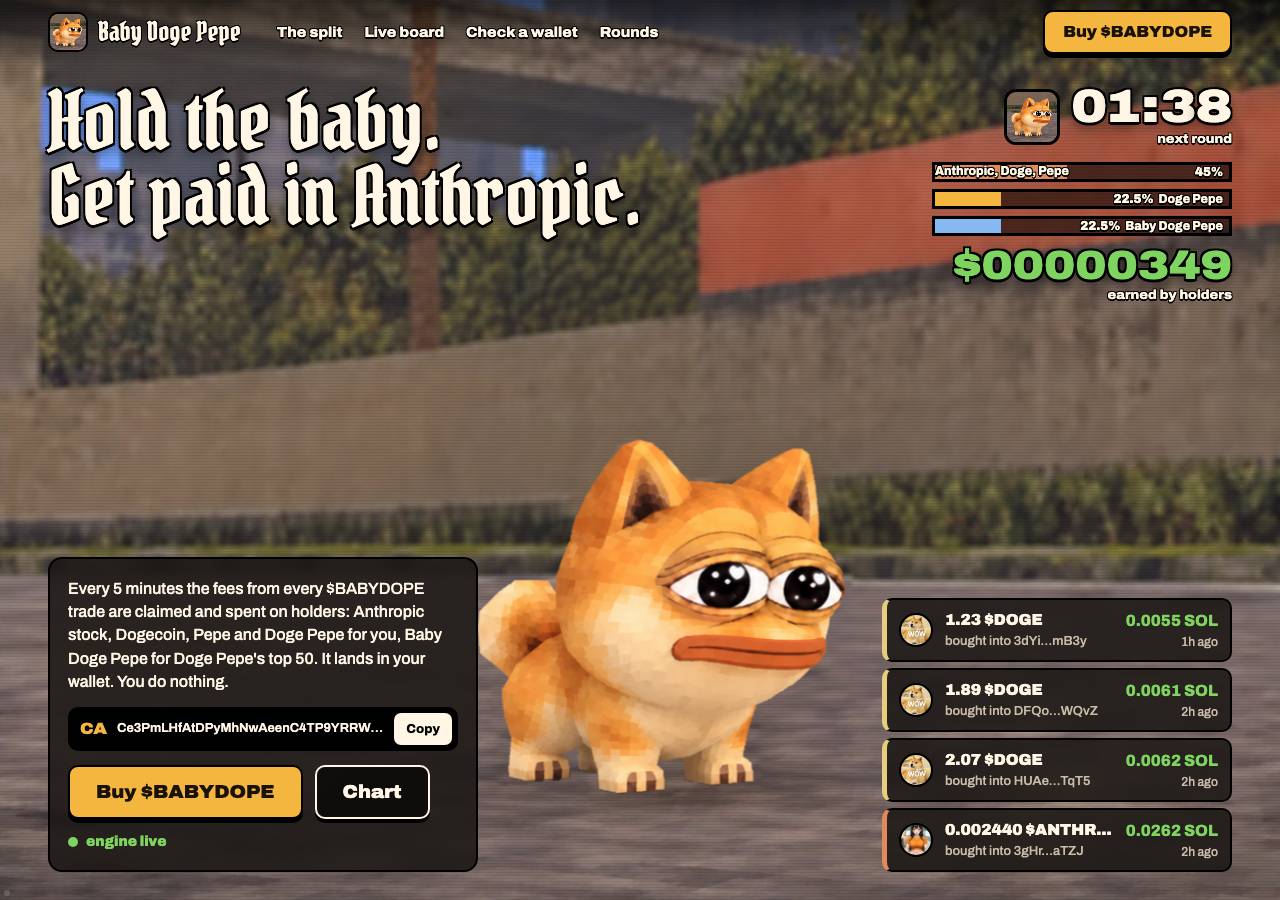 Screenshot of babydope.fun taken by the zone census on 2026-10-15