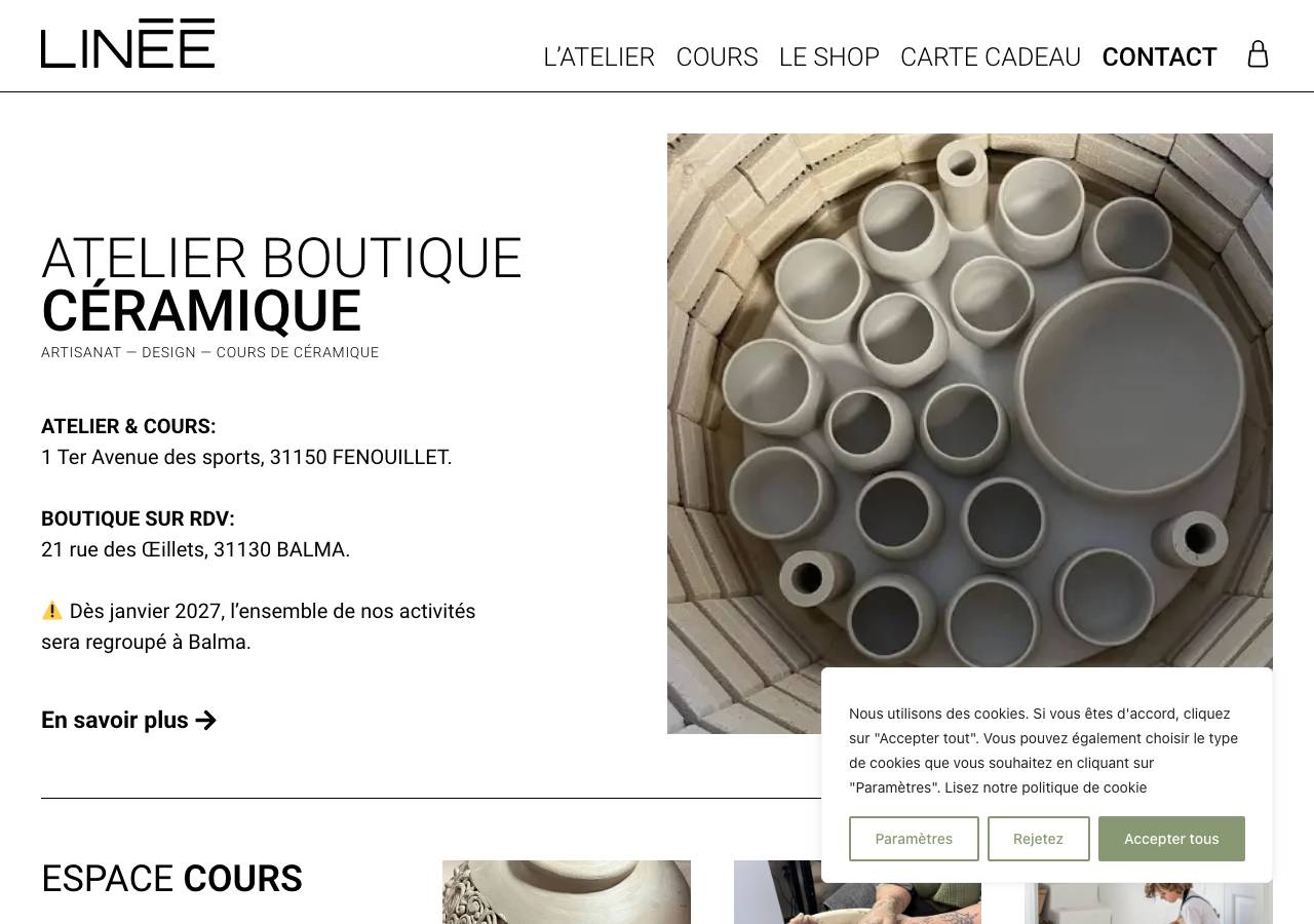 Screenshot of linee-atelier.business taken by the zone census on 2026-10-15