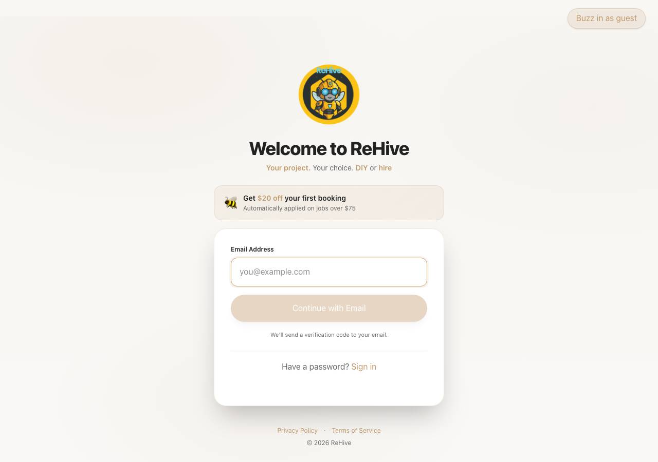 Screenshot of rehive.buzz taken by the zone census on 2026-10-15