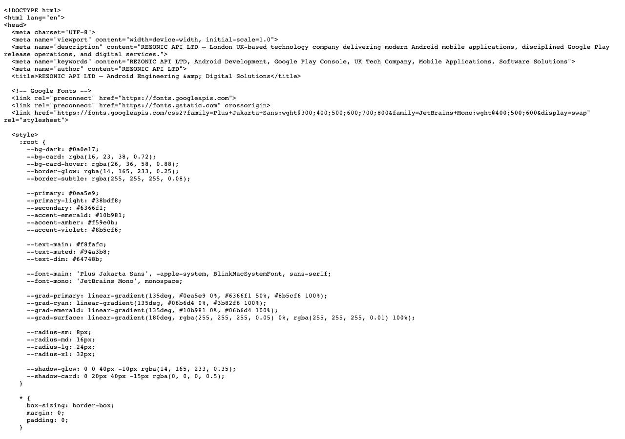 Screenshot of rezonicapi.click taken by the zone census on 2026-10-15