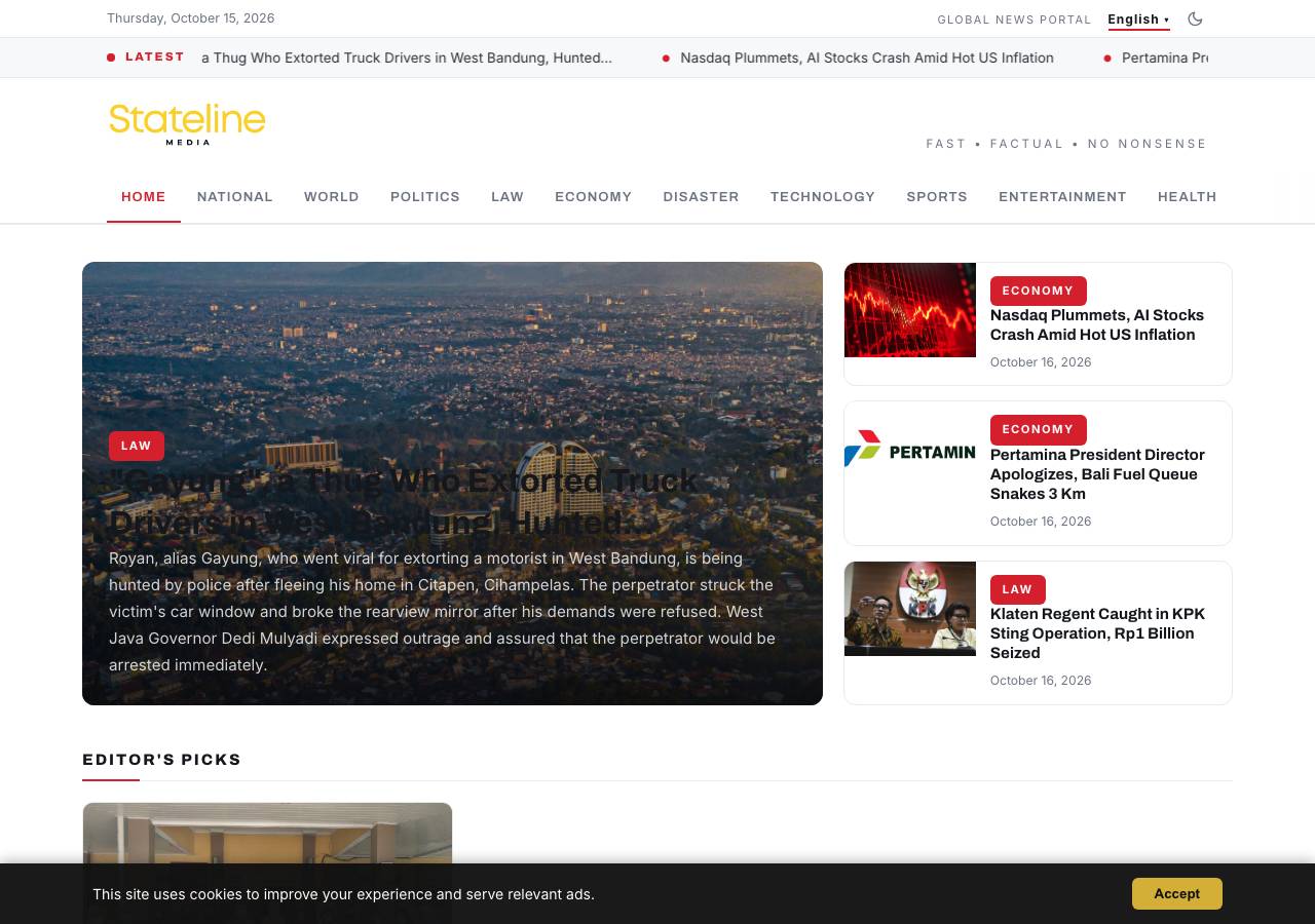 Screenshot of statelinemedia.world taken by the zone census on 2026-10-15