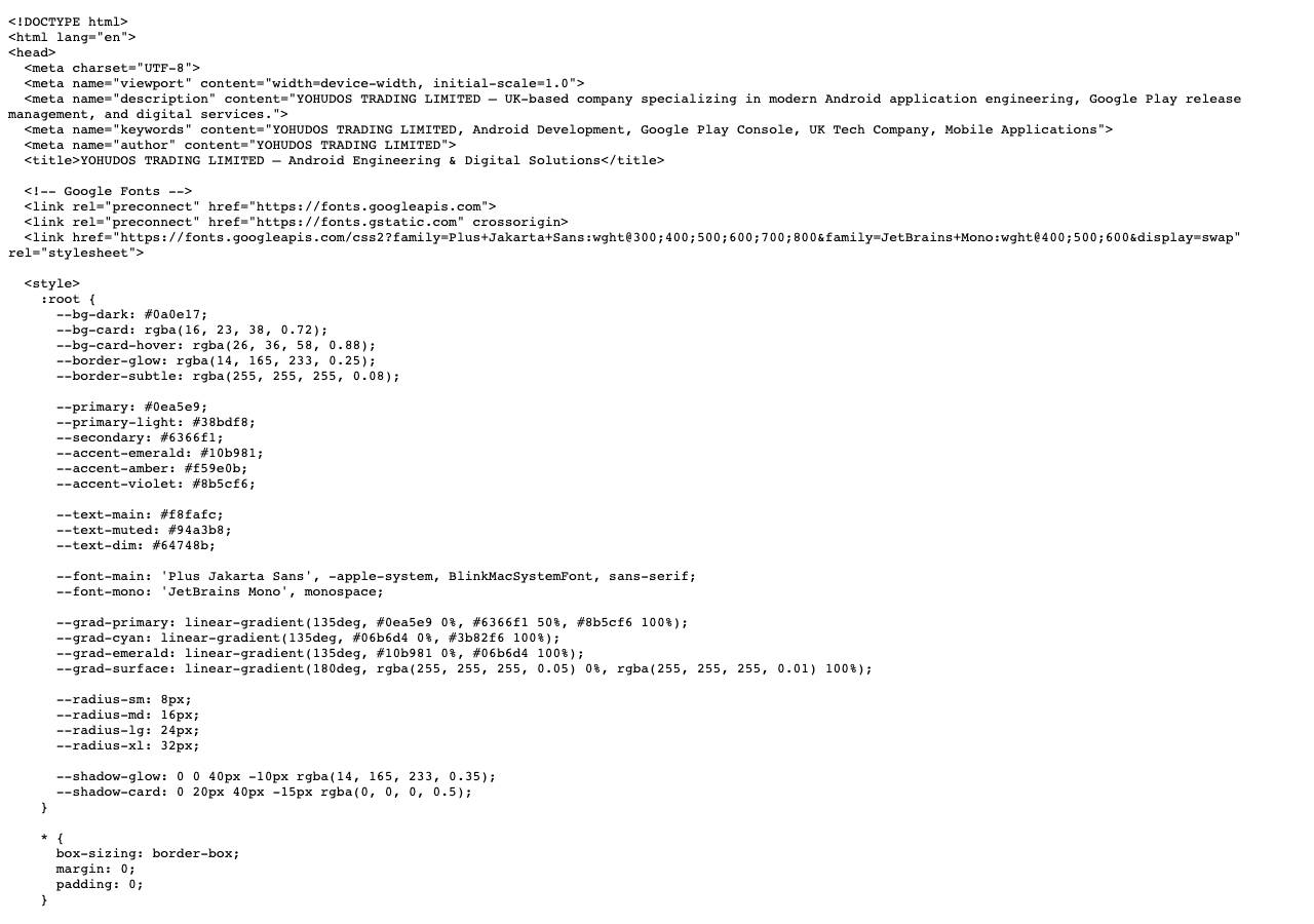 Screenshot of yohudostrading.click taken by the zone census on 2026-10-15