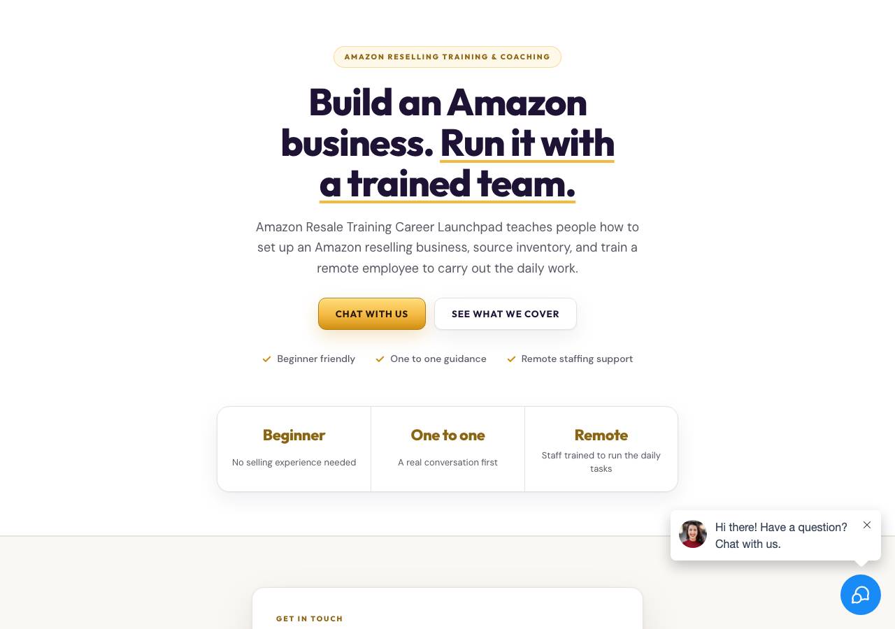 Screenshot of amazonresaletraining.com taken by the zone census on 2026-10-16