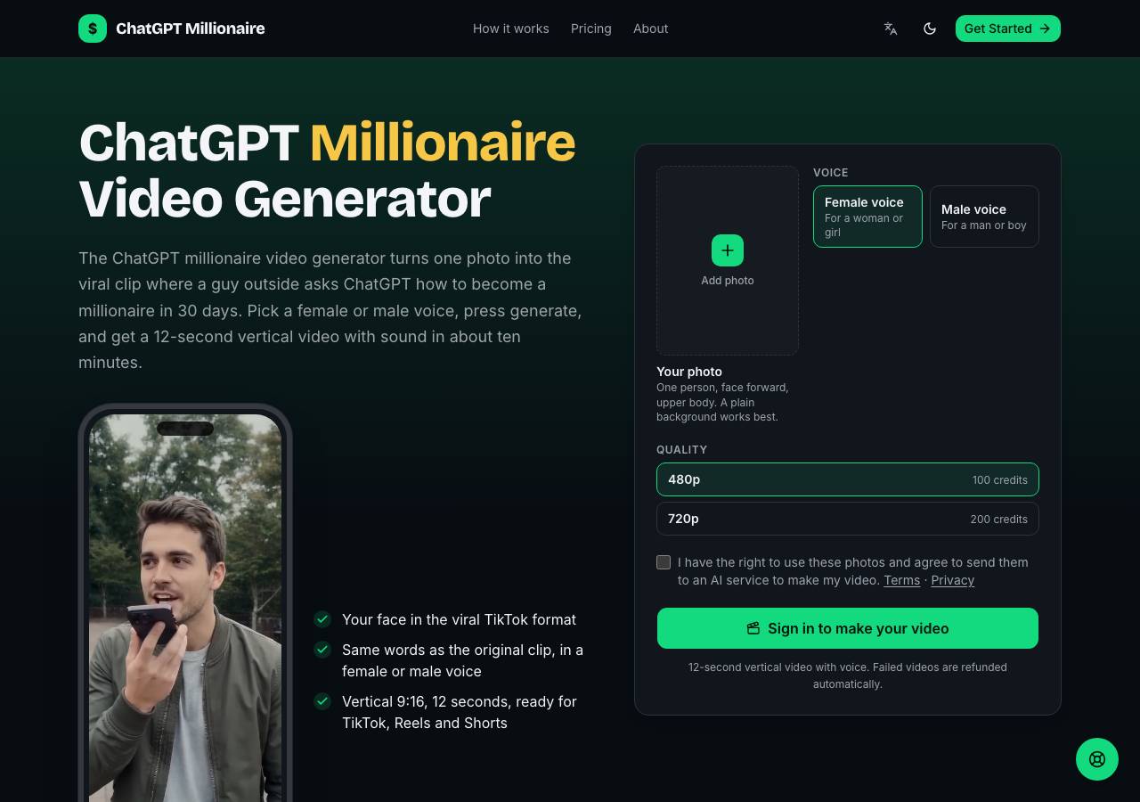 Screenshot of chatgptmillionaire.site taken by the zone census on 2026-10-16
