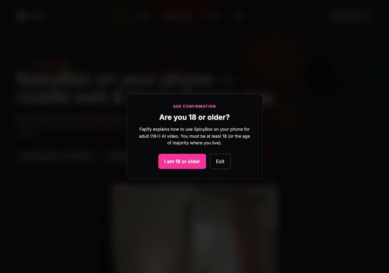 Screenshot of fapify.fun taken by the zone census on 2026-10-16