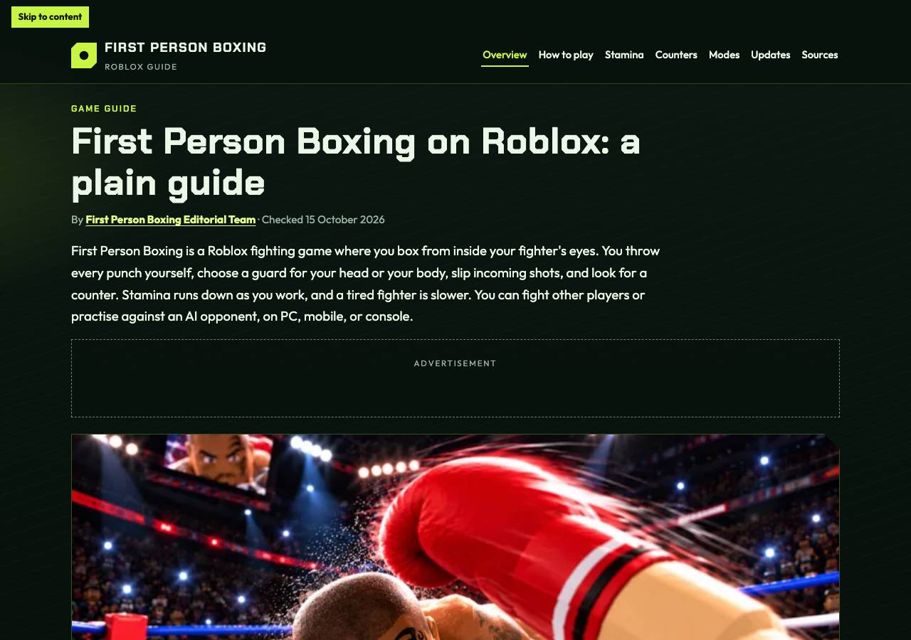 Screenshot of firstpersonboxingroblox.wiki taken by the zone census on 2026-10-16