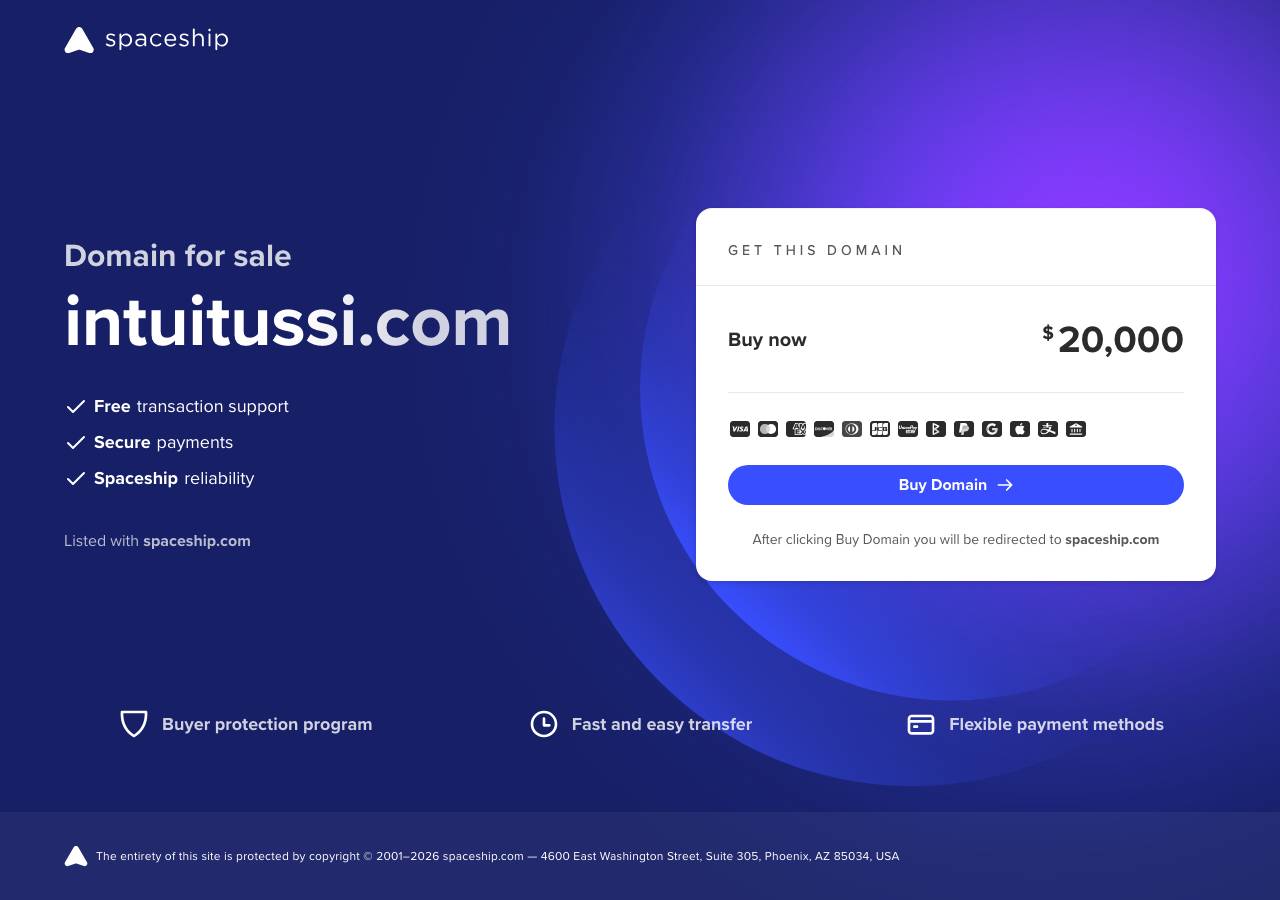 Screenshot of intuitussi.com taken by the zone census on 2026-10-16