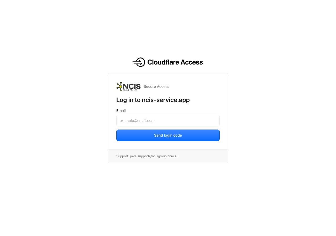 Screenshot of ncis-service.app taken by the zone census on 2026-10-16