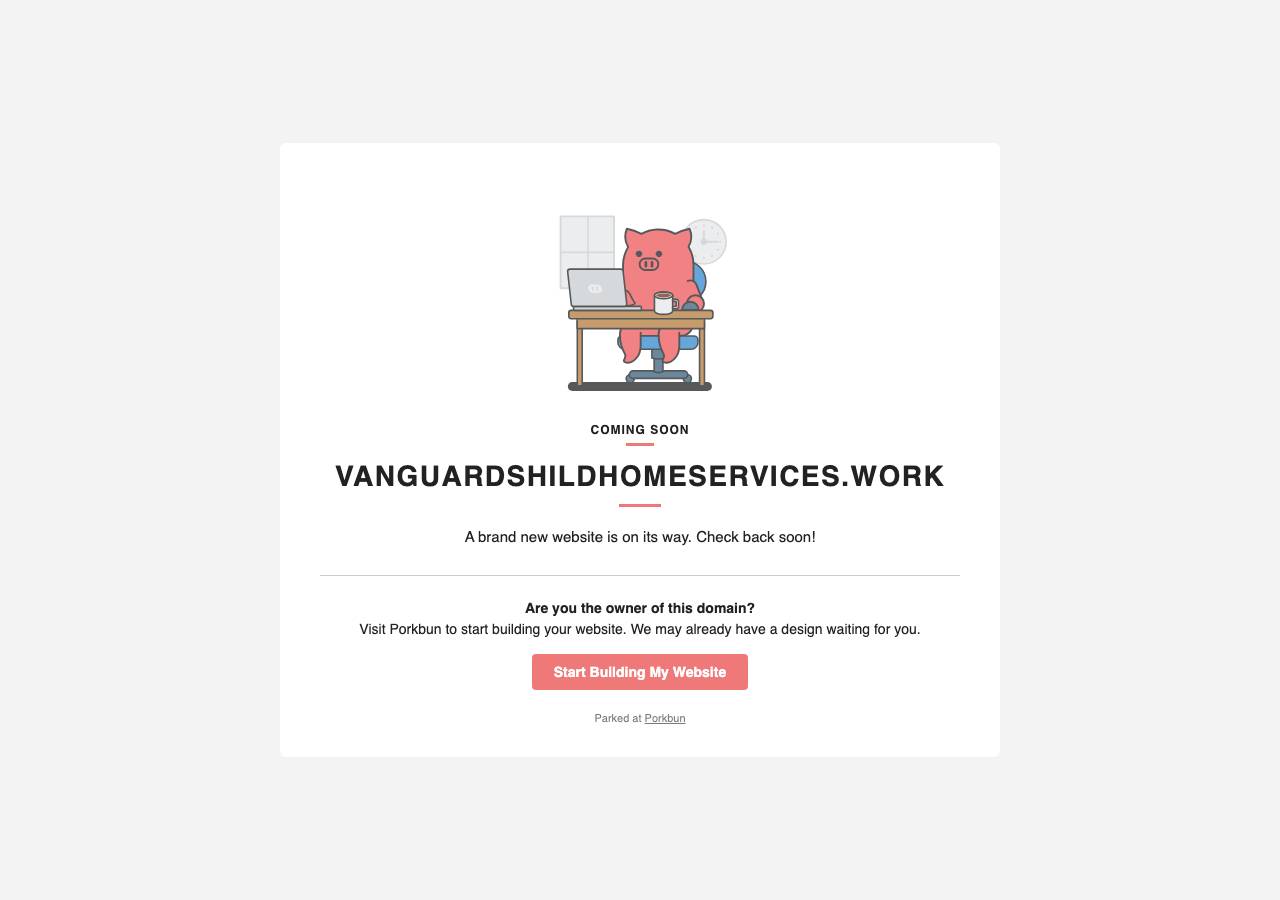 Screenshot of vanguardshildhomeservices.work taken by the zone census on 2026-10-16