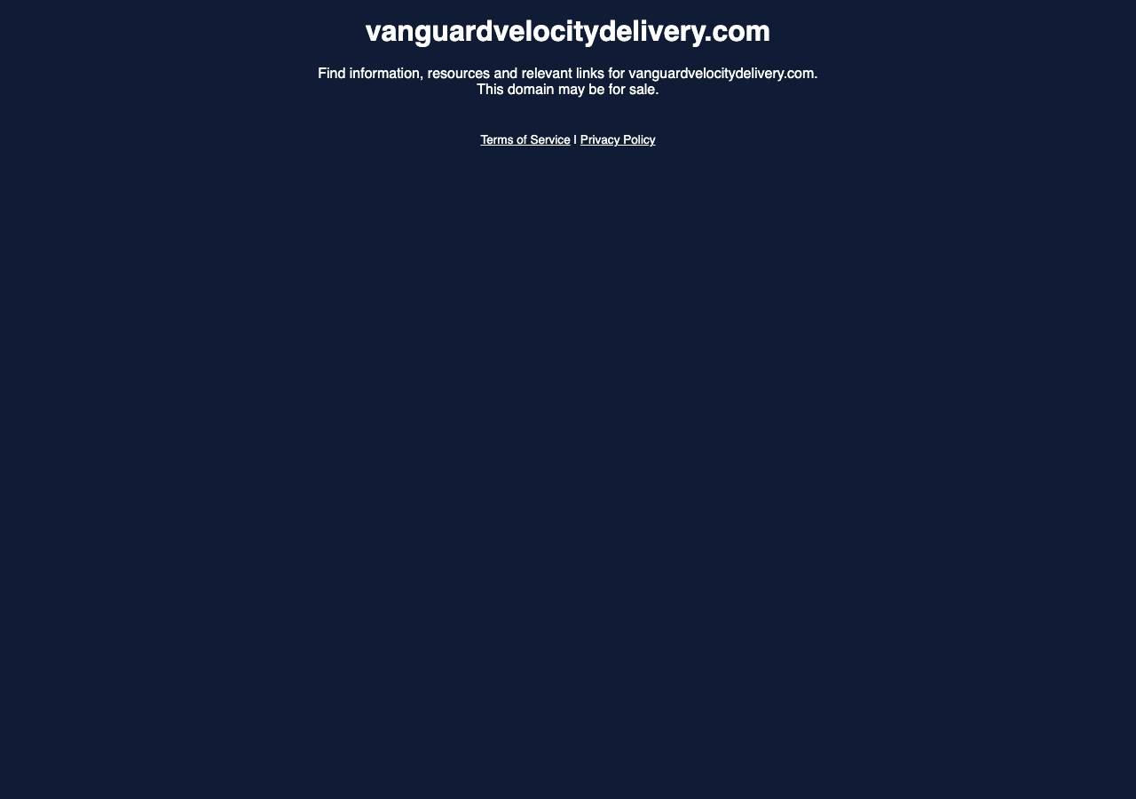 Screenshot of vanguardvelocitydelivery.com taken by the zone census on 2026-10-16