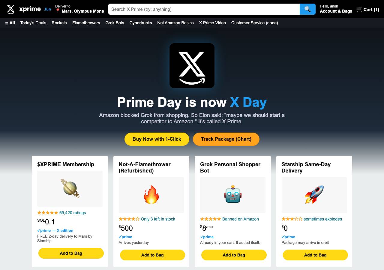 Screenshot of xprimecoin.fun taken by the zone census on 2026-10-16