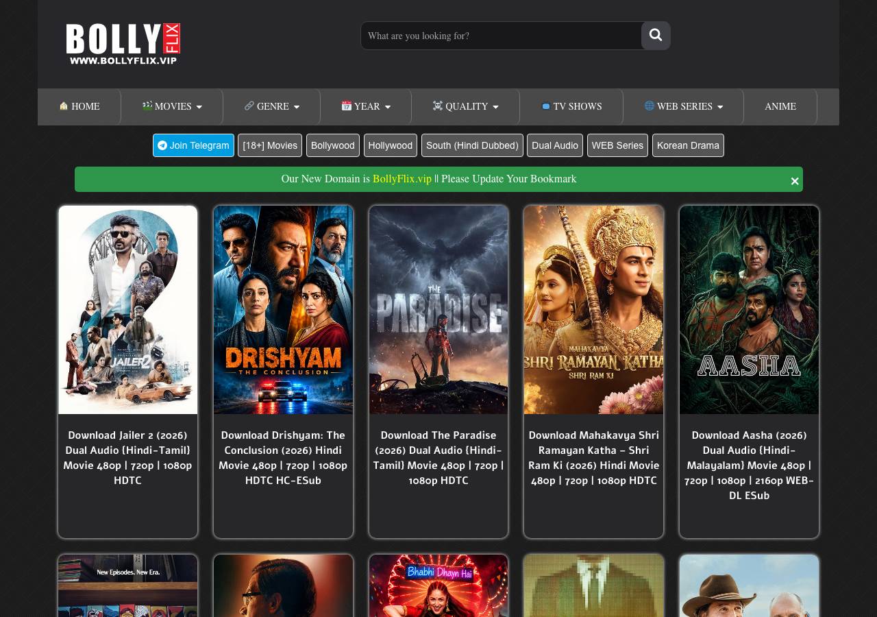 Screenshot of bollyflix1.lol taken by the zone census on 2026-10-17