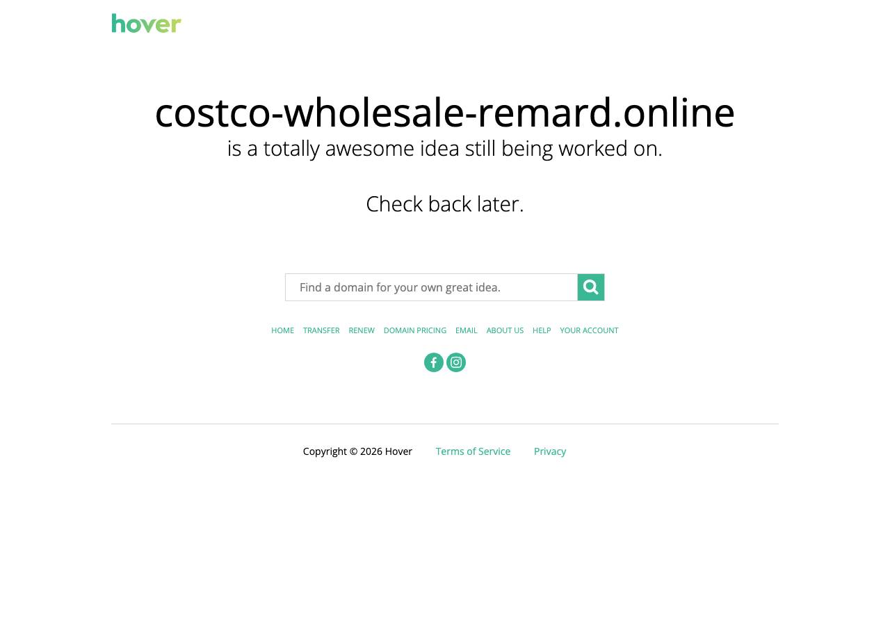 Screenshot of costco-wholesale-remard.online taken by the zone census on 2026-10-17
