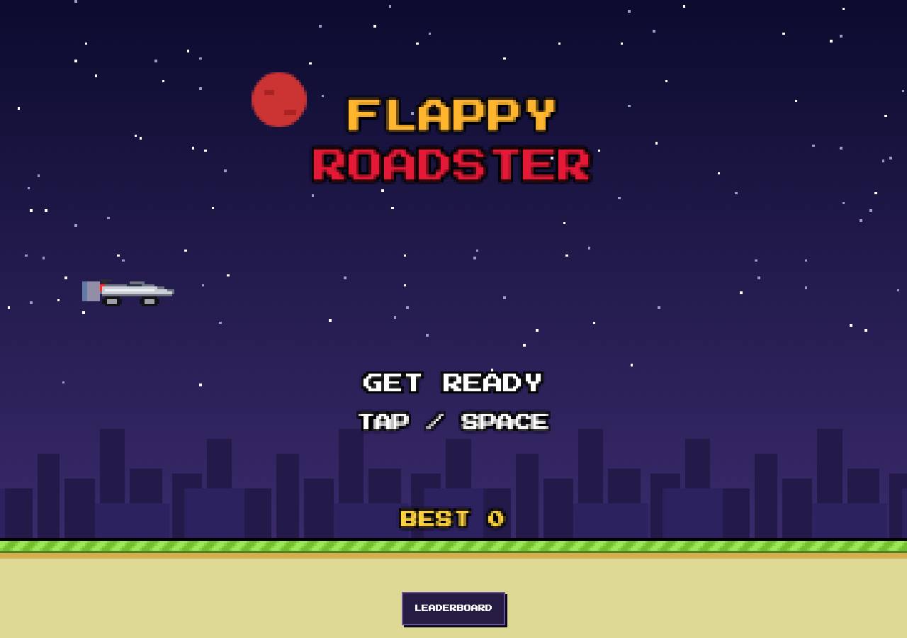 Screenshot of flappyroadster.fun taken by the zone census on 2026-10-17