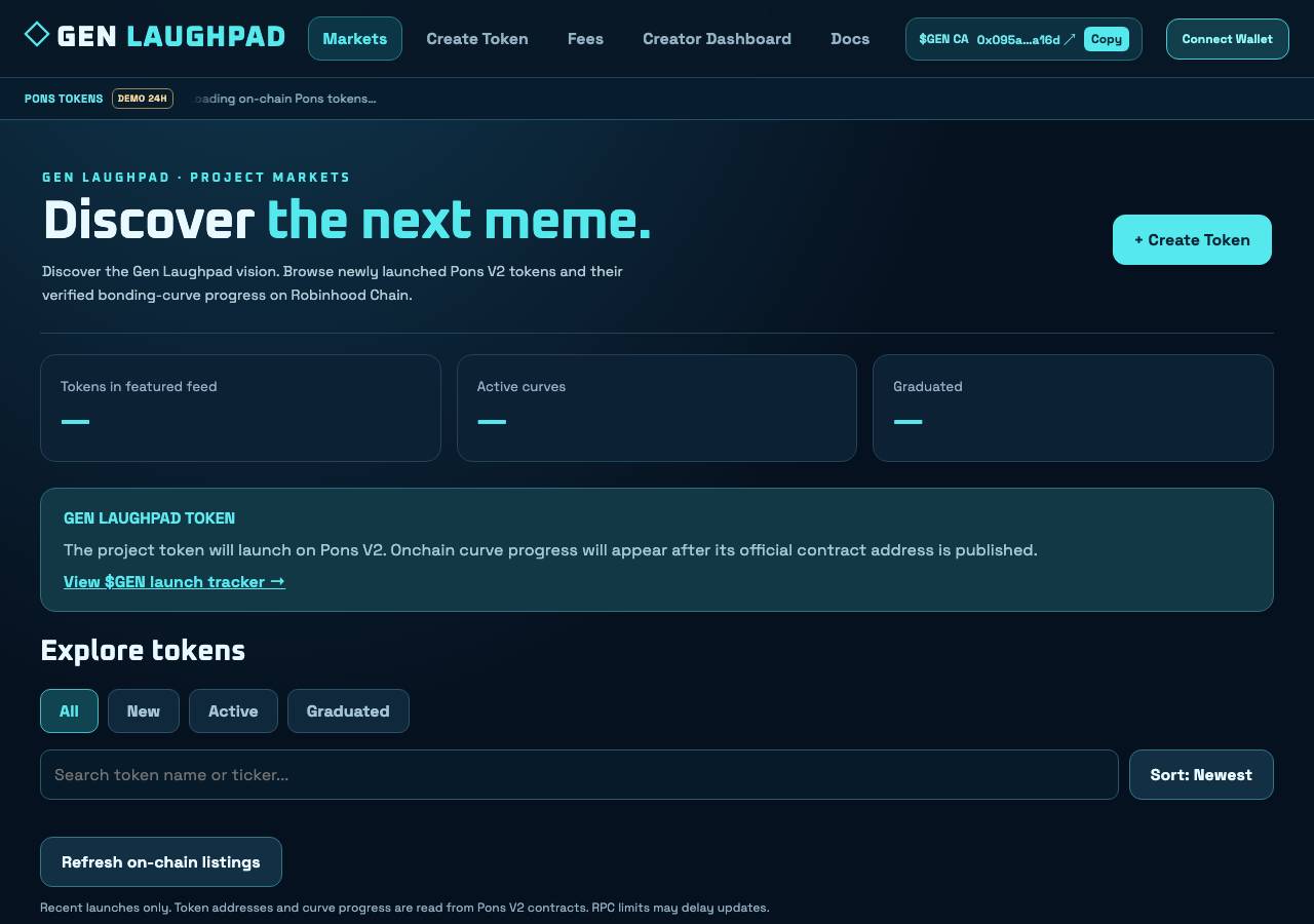 Screenshot of genlaughpad.fun taken by the zone census on 2026-10-17
