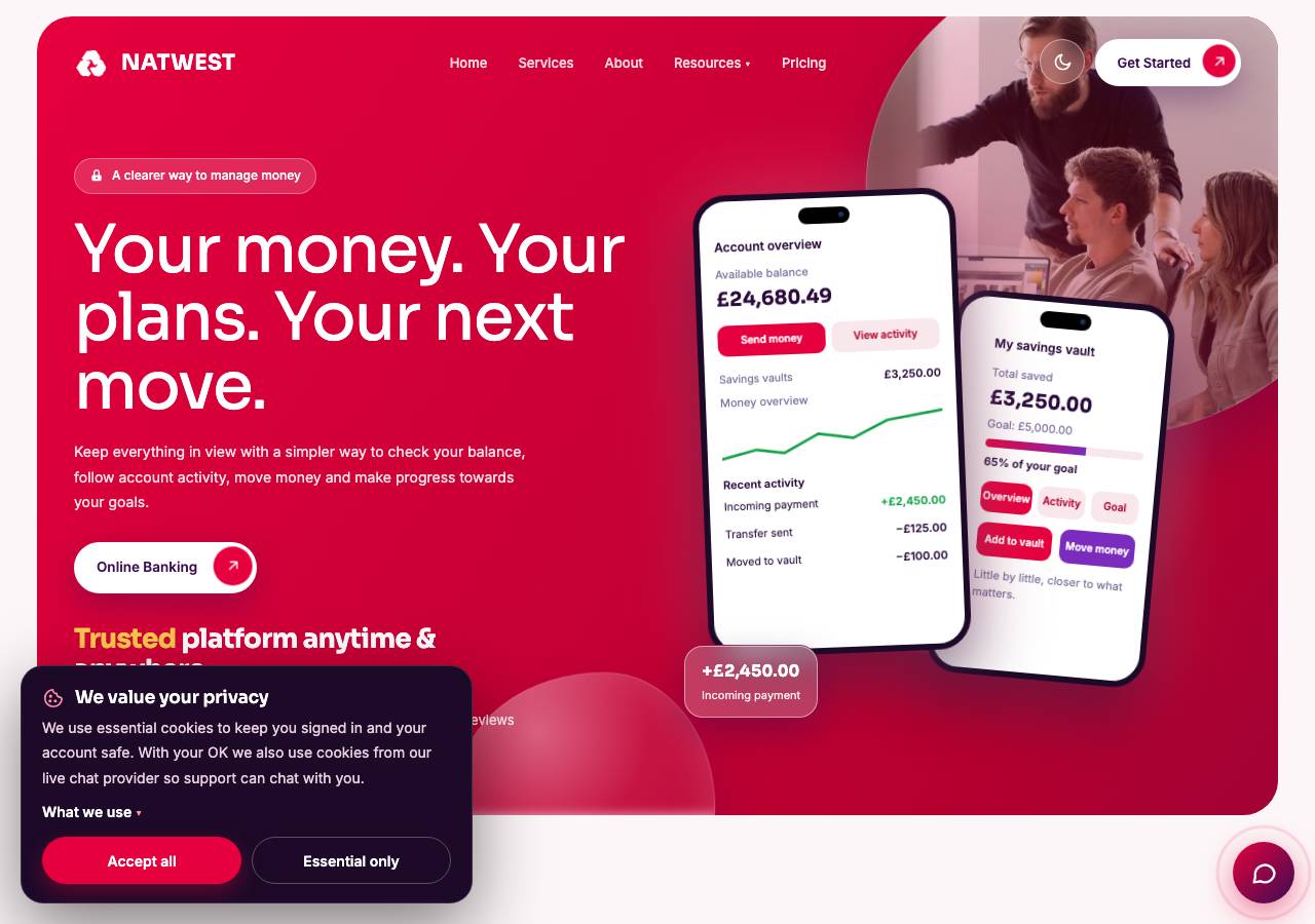 Screenshot of natwesttest.online taken by the zone census on 2026-10-17