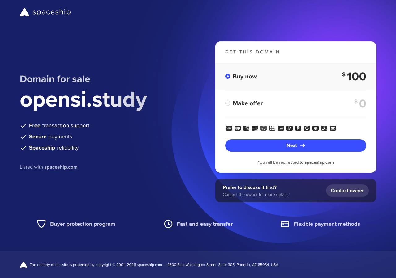 Screenshot of opensi.study taken by the zone census on 2026-10-17