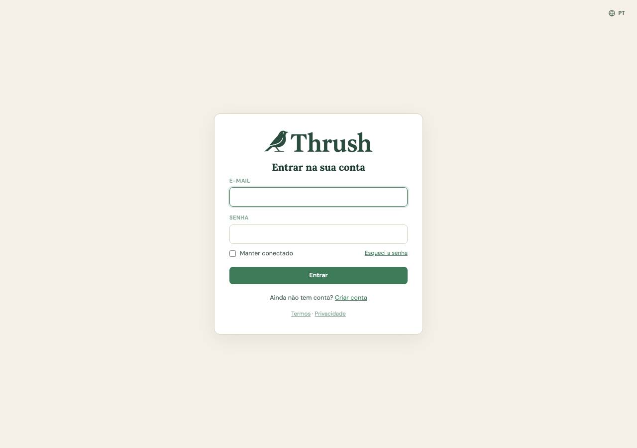 Screenshot of thrush.app taken by the zone census on 2026-10-17