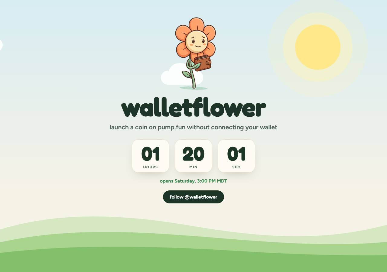 Screenshot of walletflower.fun taken by the zone census on 2026-10-17