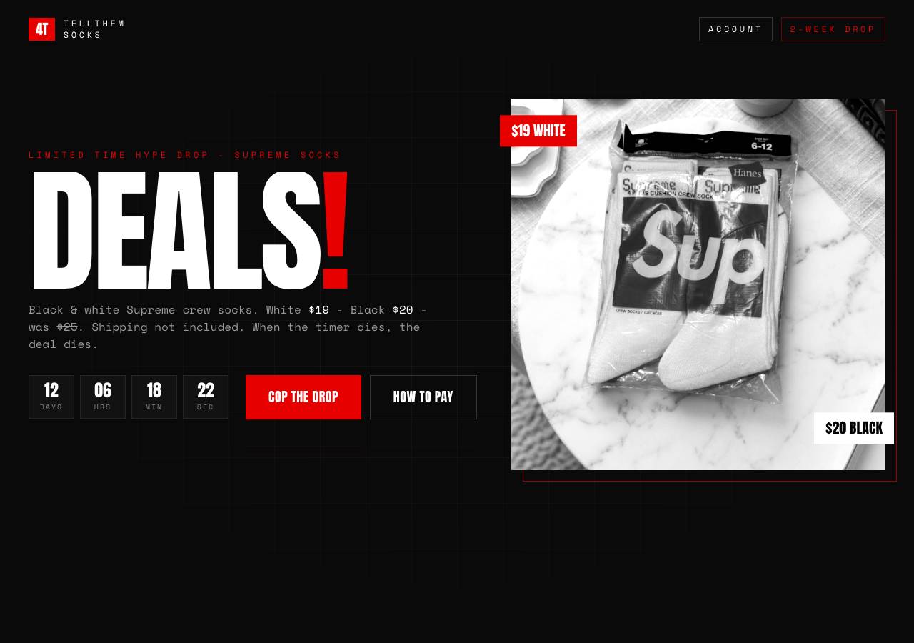 Screenshot of 4supsocks.com taken by the zone census on 2026-10-19