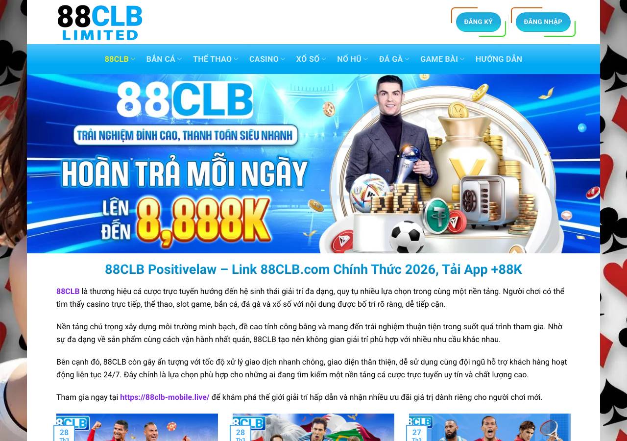 Screenshot of 88clb-mobile.live taken by the zone census on 2026-10-19