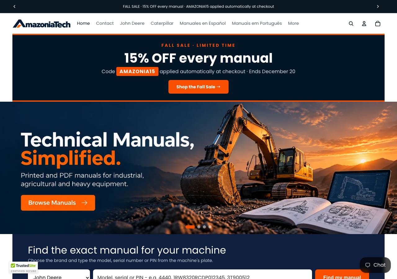 Screenshot of amazoniatechnology.com taken by the zone census on 2026-10-19