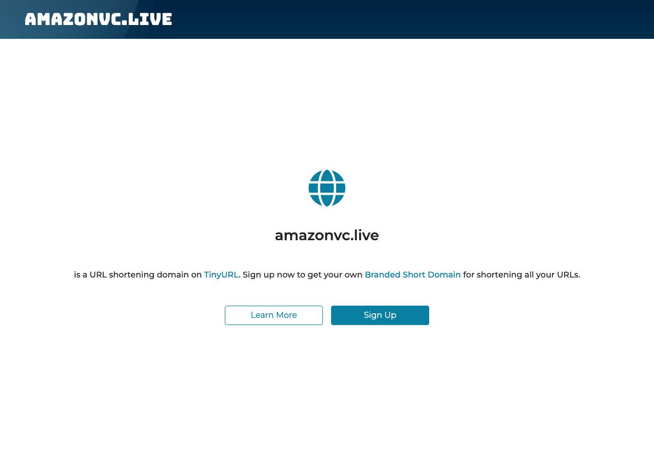 Screenshot of amazonvc.live taken by the zone census on 2026-10-19