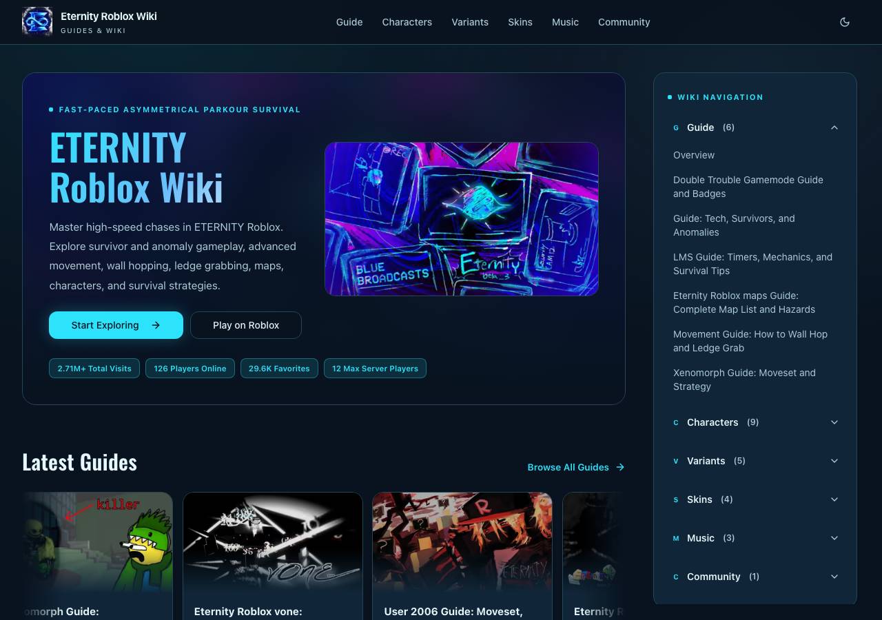 Screenshot of eternityroblox.wiki taken by the zone census on 2026-10-19