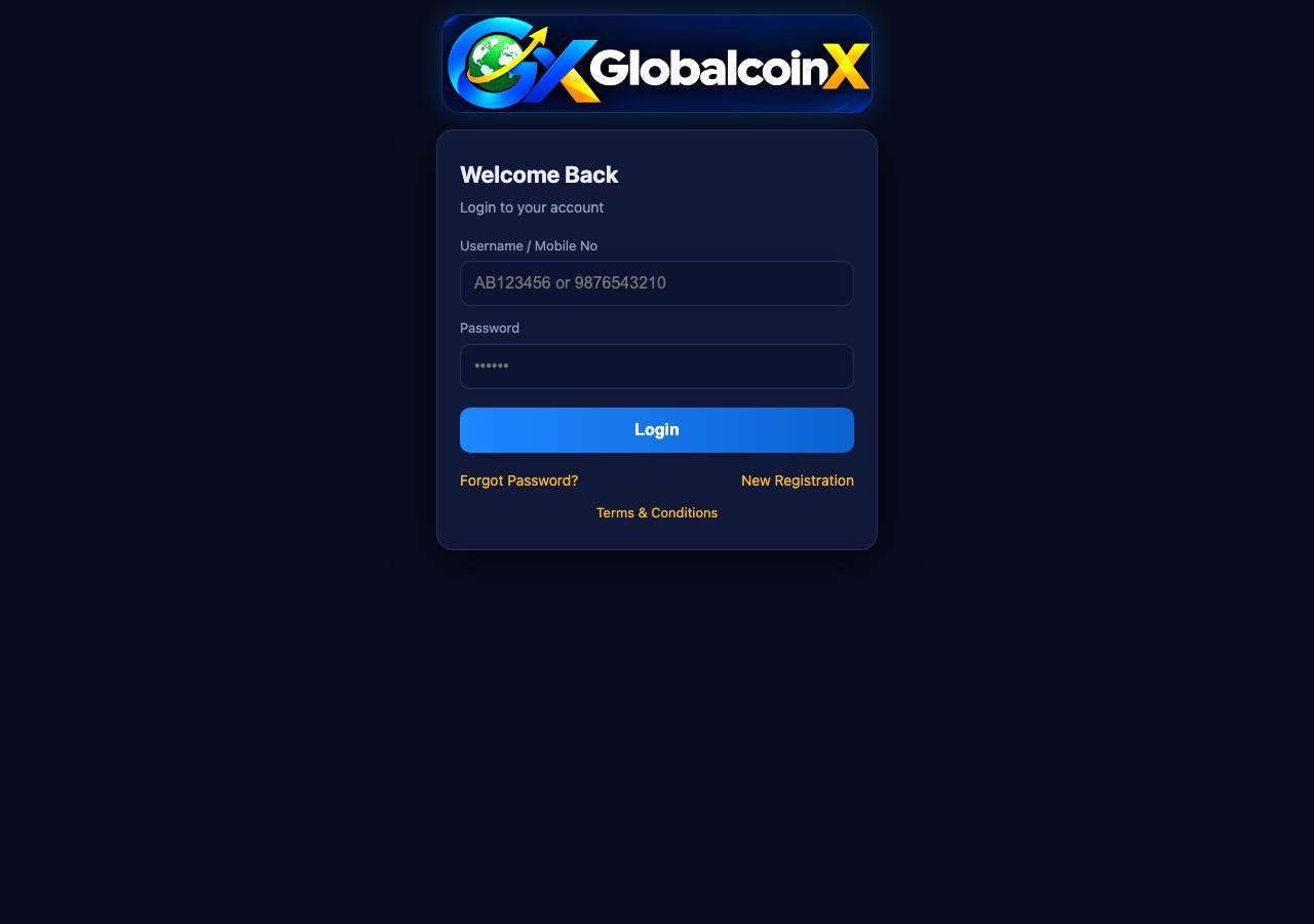 Screenshot of globalcoinx.online taken by the zone census on 2026-10-19