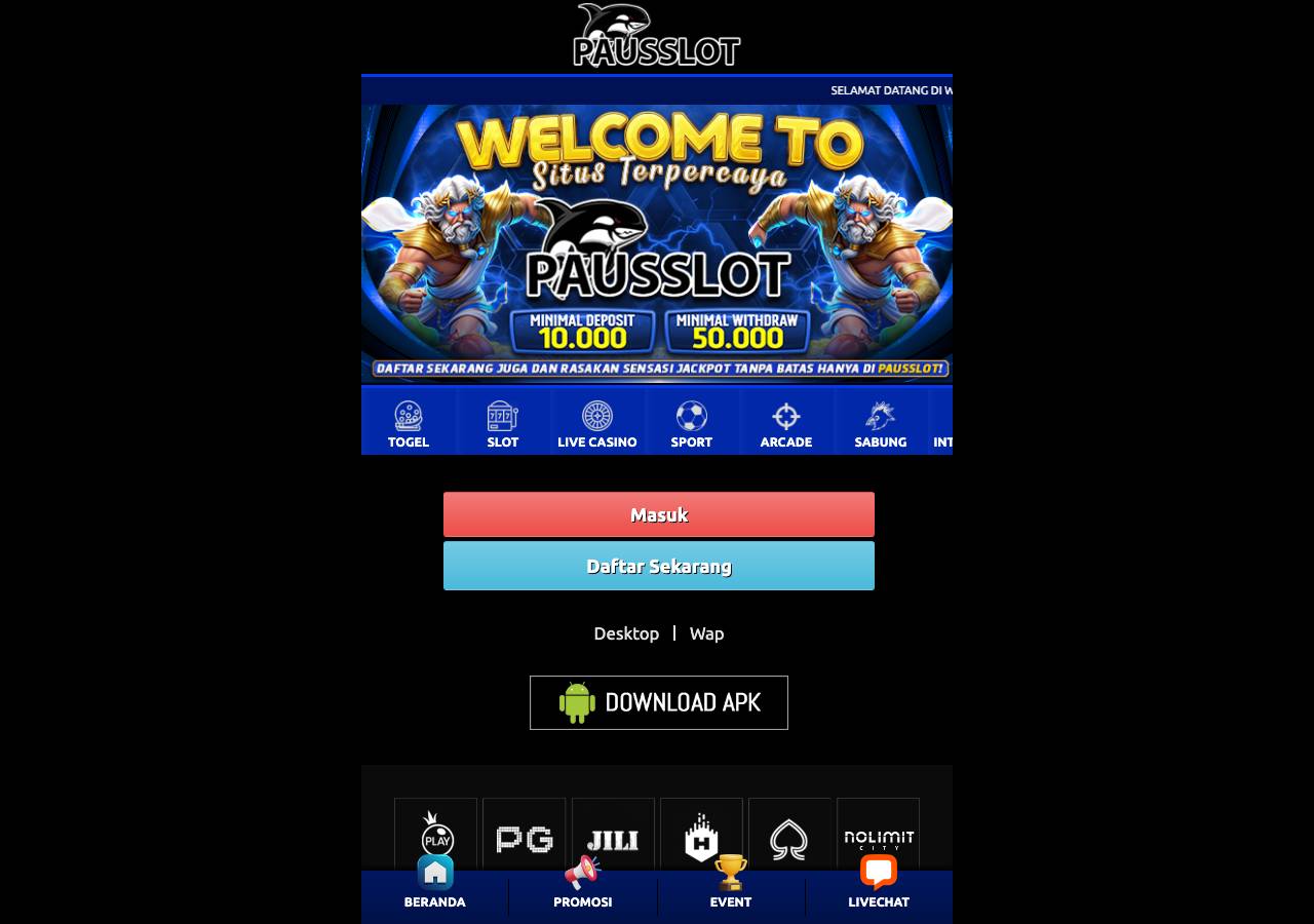 Screenshot of pausslot-mobile.info taken by the zone census on 2026-10-19