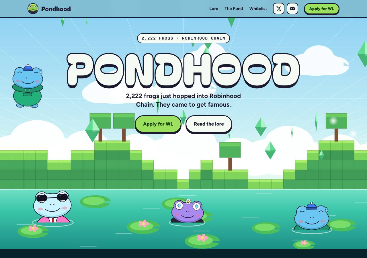 Screenshot of pondhood.xyz taken by the zone census on 2026-10-19