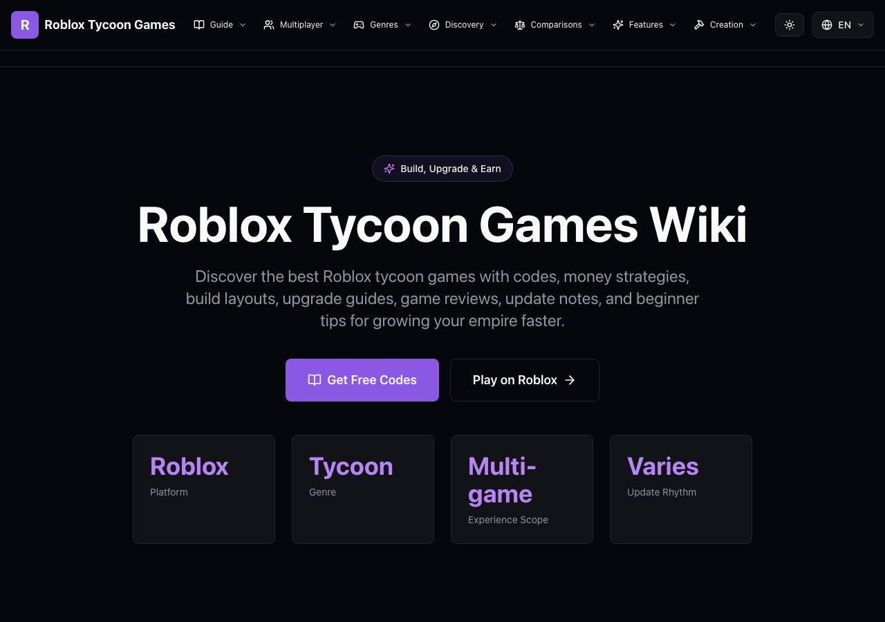 Screenshot of robloxtycoongames.wiki taken by the zone census on 2026-10-19