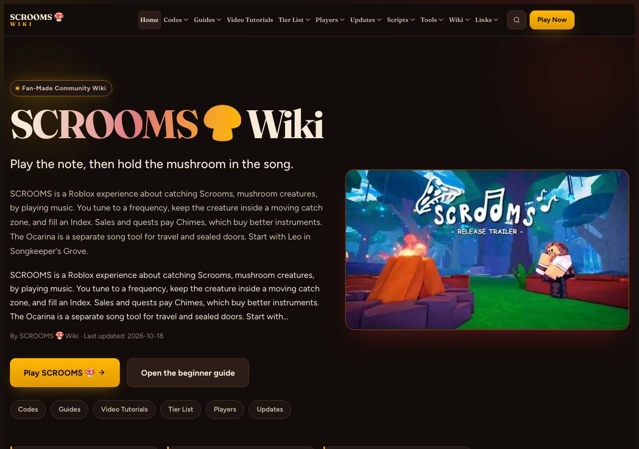 Screenshot of scrooms-roblox.wiki taken by the zone census on 2026-10-19