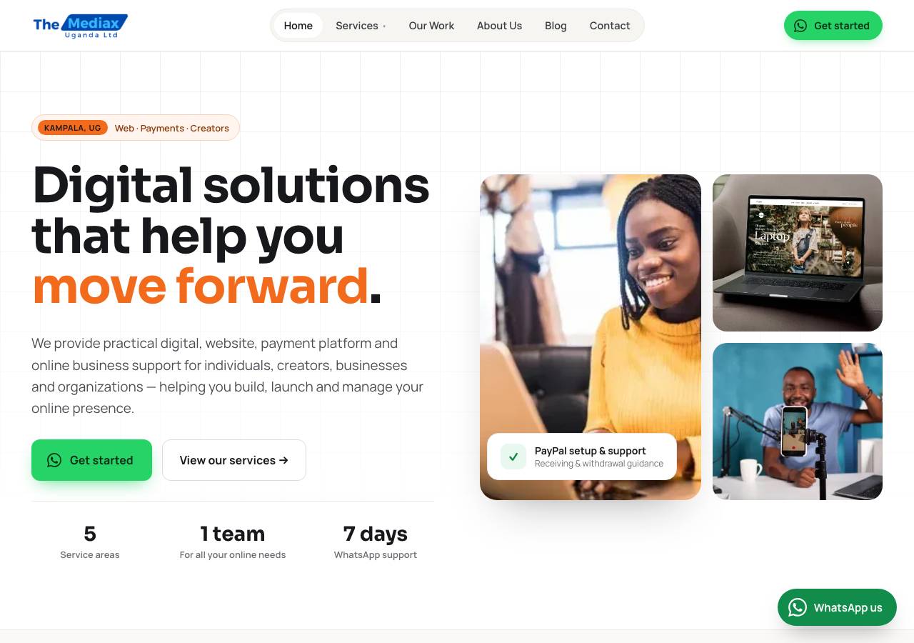Screenshot of themediaxuganda.com taken by the zone census on 2026-10-19