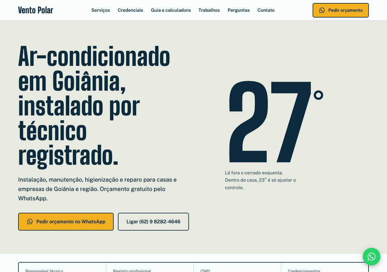 Screenshot of arcondicionado.top taken by the zone census on 2026-10-20