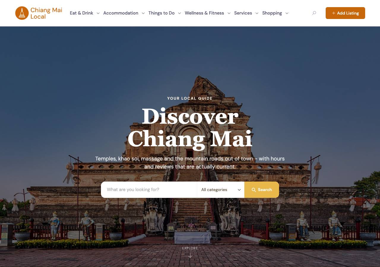 Screenshot of chiangmailocal.org taken by the zone census on 2026-10-20