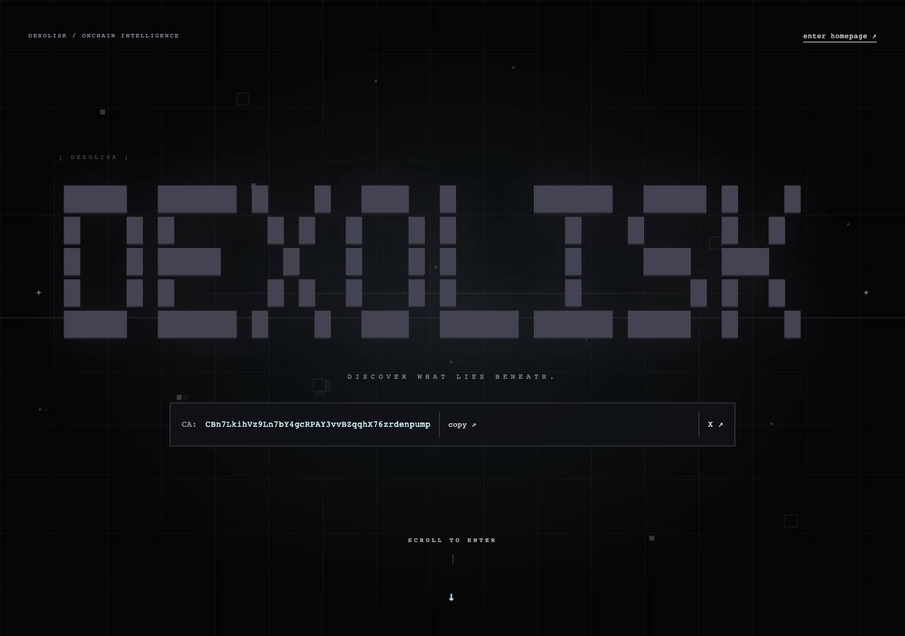 Screenshot of dexolisk.xyz taken by the zone census on 2026-10-20